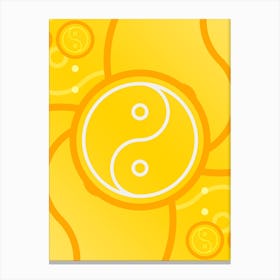Geometric Abstract Glyph in Happy Yellow and Orange n.0093 Canvas Print