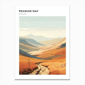 Pennine Way England 1 Hiking Trail Landscape Poster Canvas Print