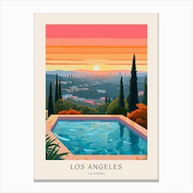 La, California 2 Midcentury Modern Pool Poster Canvas Print