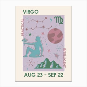 Virgo Zodiac Canvas Print