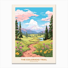 The Colorado Trail Usa 1 Hike Poster Canvas Print