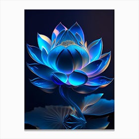 Blue Lotus Holographic 4 Canvas Print