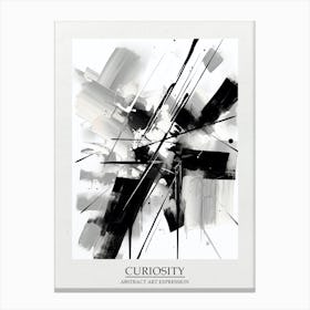 Curiosity Abstract Black And White 4 Poster Canvas Print