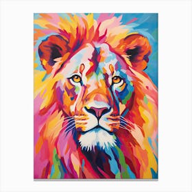 Lion Art Painting Fauvist Style 1 Canvas Print