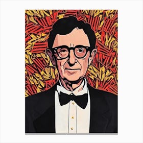 Woody Allen Illustration Movies Canvas Print