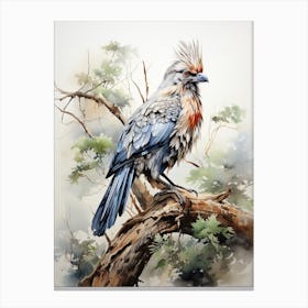 Rooster, Japanese Brush Painting, Ukiyo E, Minimal 3 Canvas Print