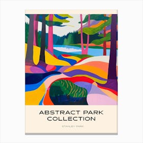 Abstract Park Collection Poster Stanley Park Vancouver Canada 1 Canvas Print