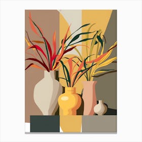 Vases And Plants Canvas Print