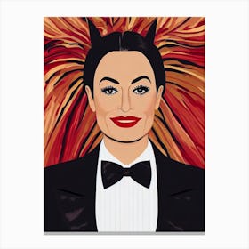 Joan Crawford Illustration Movies Canvas Print