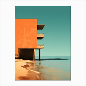 Hikkaduwa Beach Sri Lanka Abstract Orange Hues 3 Canvas Print