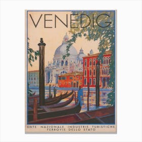 Venice Italy Vintage Travel Poster 2 Canvas Print