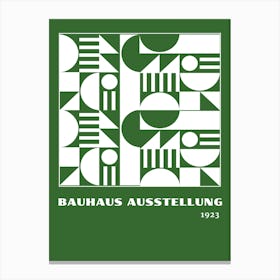 Bauhaus Green Exhibition 24 Canvas Print