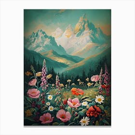 Wildflowers In The Mountains 3 Canvas Print