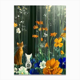 Cat In The Rain Canvas Print