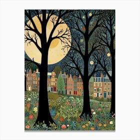 William Morris Moonlight In The Trees 15 Canvas Print