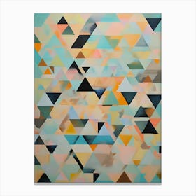 Abstract Mid-century Vintage Triangles 1 Canvas Print