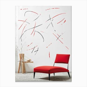 Abstract Design Featuring A Collection Of Organic Marks Circular Strokes Meeting Atcdoticals Empha (5) Canvas Print