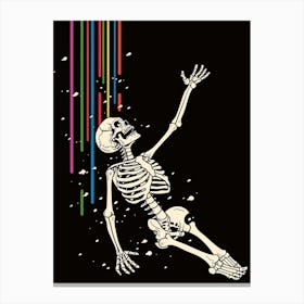 Rainbow Skeleton Canvas Print