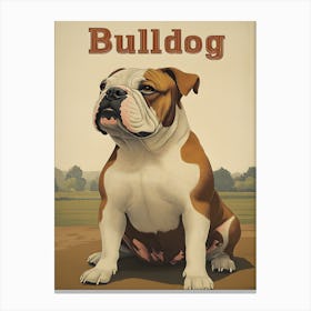 Bulldog Vintage Canvas Print