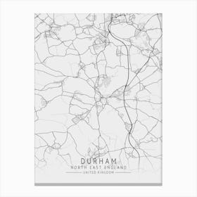 Durham North East London Map Canvas Print