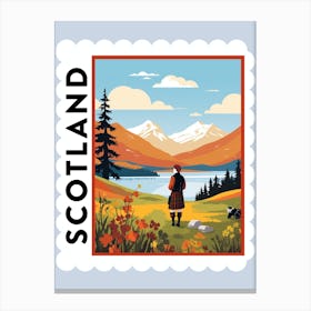 Scotland 3 Travel Stamp Poster Canvas Print