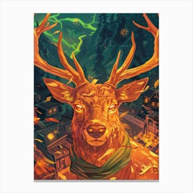 Deer In The Forest 17 Canvas Print