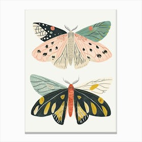 Colourful Insect Illustration Moth 38 Canvas Print