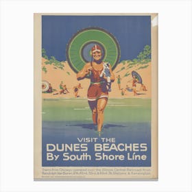 Dune Beaches By South Shore Line Canvas Print