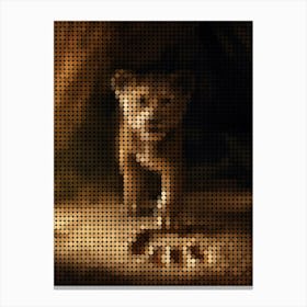 The Lion King Movie Poster In A Pixel Dots Art Style Canvas Print