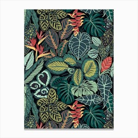 Tropical Rainforest Pattern Canvas Print