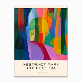 Abstract Park Collection Poster Tiergarten Berlin 1 Canvas Print