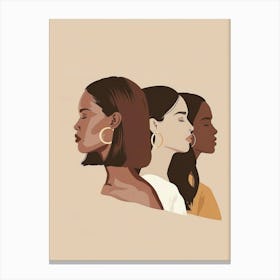 Three Black Women Canvas Print