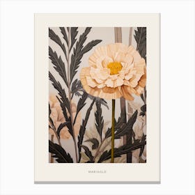 Flower Illustration Marigold 3 Poster Canvas Print