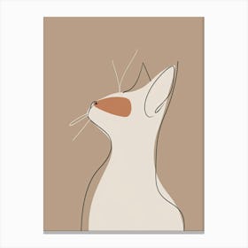 Cat - Boho, Line Art 5 Canvas Print