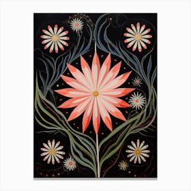 Edelweiss 1 Hilma Af Klint Inspired Flower Illustration Canvas Print