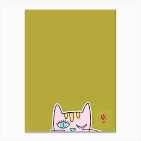 Cat With Blue Eyes Canvas Print