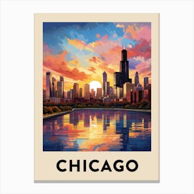 Chicago Travel Poster 18 Canvas Print