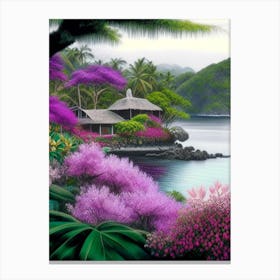 Flores Island Indonesia Soft Colours Tropical Destination Canvas Print