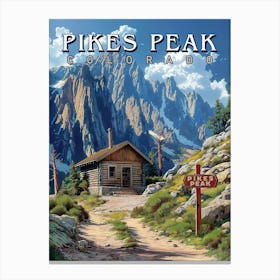 Reach for the Peak: Pikes Peak, Colorado Poster Canvas Print