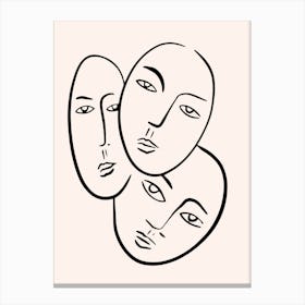 Three Faces Canvas Print