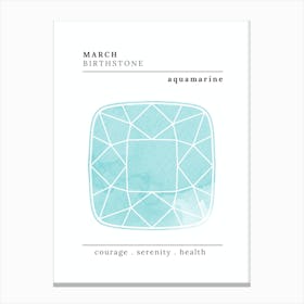 Aquamarine Birthstone | Aquamarine Canvas Print