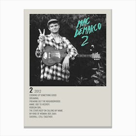 Shentang Music Poster For Bedroom Aesthetic 90s Mac Demarco Album 2 Canvas Decor Canvas Print