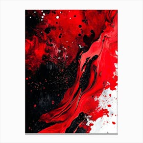 Abstract Red And Black Painting Canvas Print