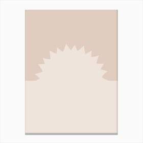 Retro Minimal Sunset Beige Canvas Print