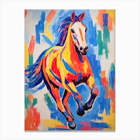 A Horse Painting In The Style Of Fauvist Techniques 1 Canvas Print