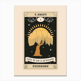 Taylor Swift Willow Tarot Card Canvas Print