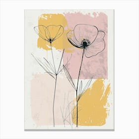 Spokane Flower Market Boho Minimalist Style Canvas Print