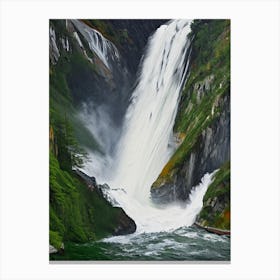 Mardalsfossen, Norway Nat Viga Style (2) Canvas Print