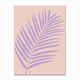 Palm Leaf Lavender Canvas Print