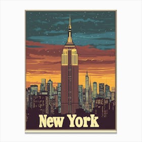 Aihrgdesign A Vintage Travel Poster Of New York Canvas Print